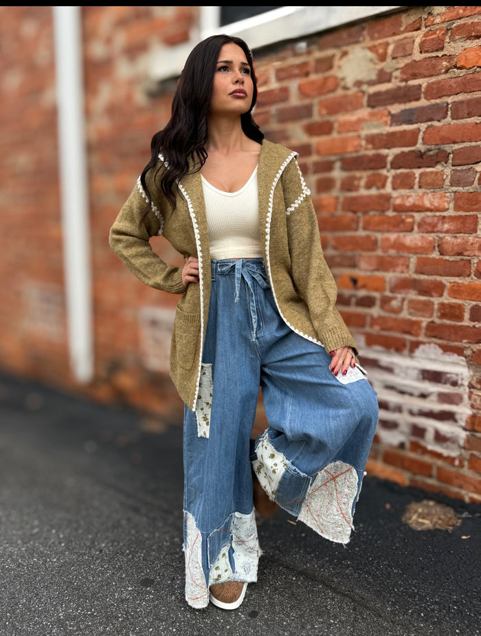 Mustard Hoodie Cardigan