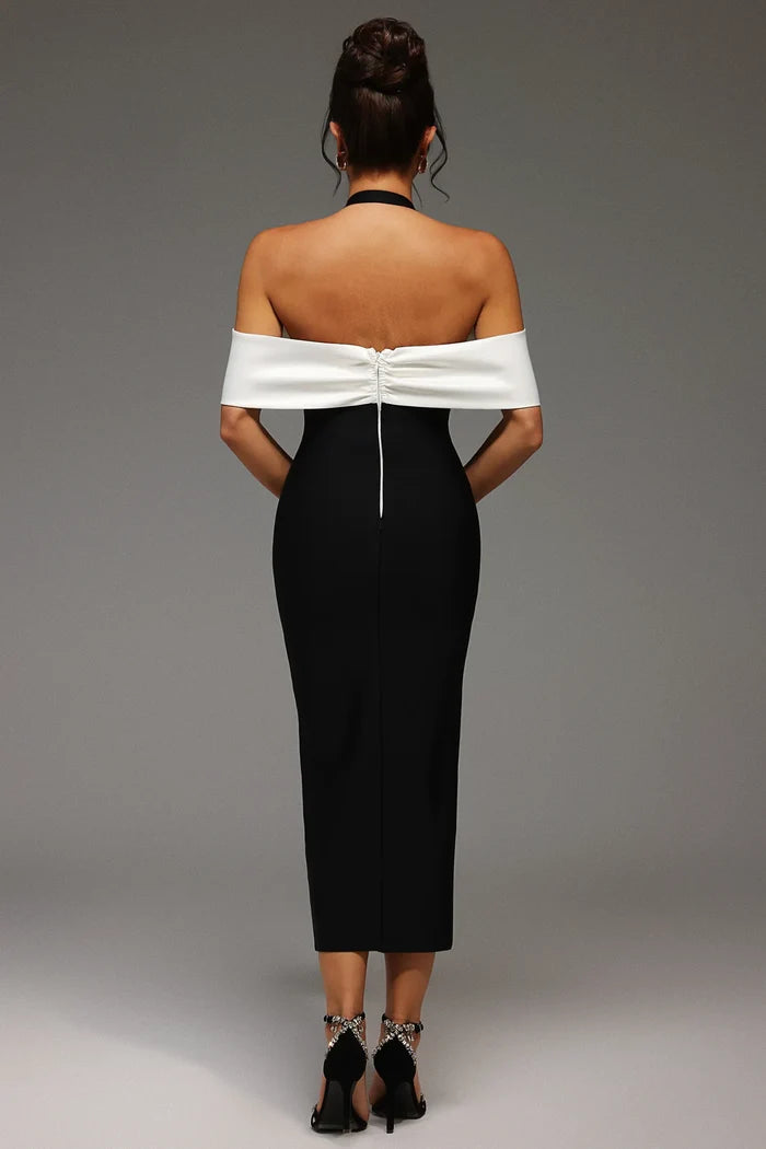Natalia Slit Bandage Maxi Dress