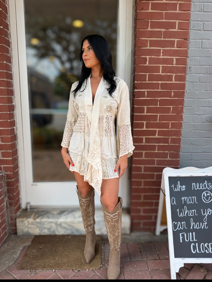 Natural Lace Cardigan