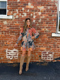 Navy Multi Patch Dress