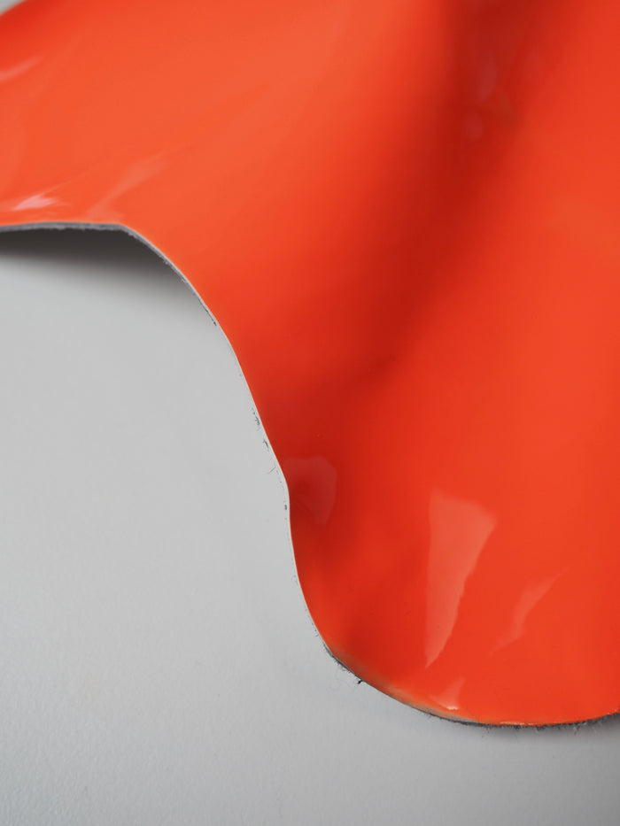 Neon Orange Patent Calfskin Leather