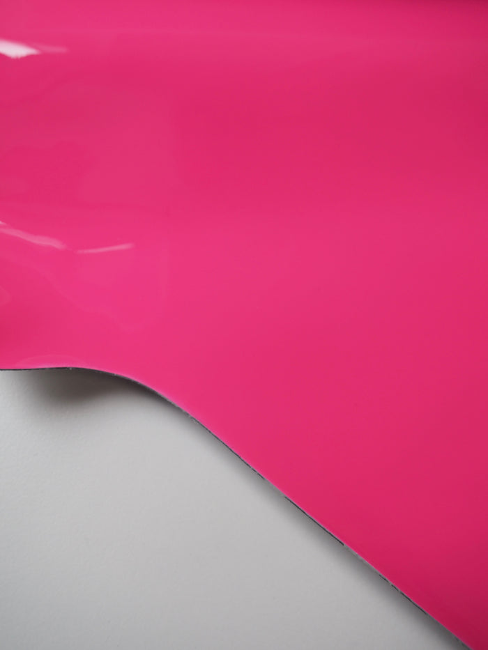 Neon Pink Patent Calfskin Leather