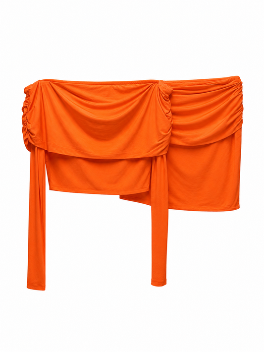 Neon Sunset Ruched Co-ord Set