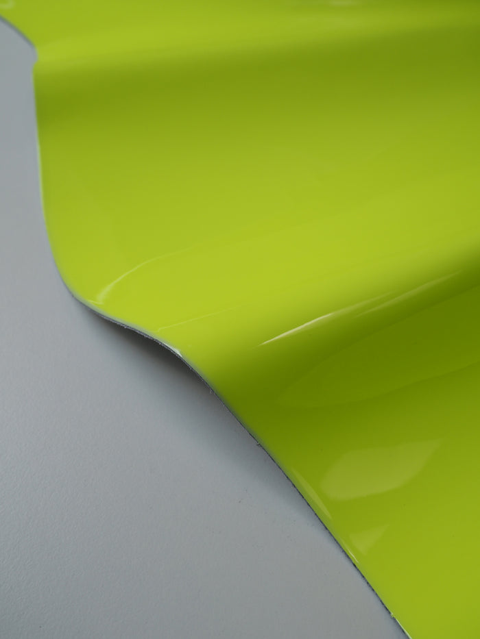 Neon Yellow Patent Calfskin Leather