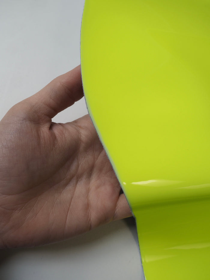 Neon Yellow Patent Calfskin Leather