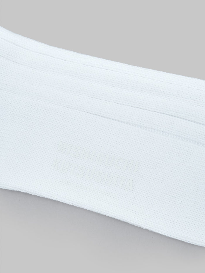 nishiguchi kutsushita egyptian cotton ribbed socks off white logo