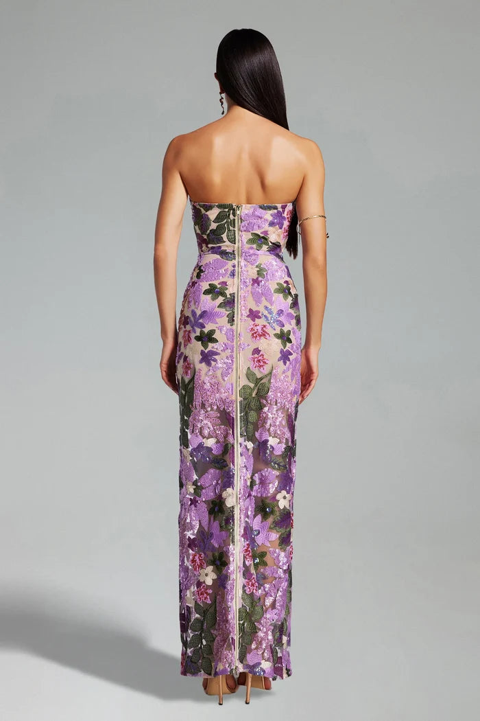 Normani Floral Sequin Elegance Gown