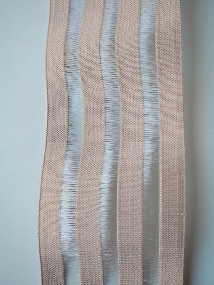 Nude Sheer Stripe Wide Elastic