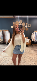 Off White Mesh Top