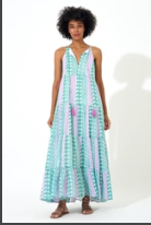 Oliphant Long Tiered Tassel Dress