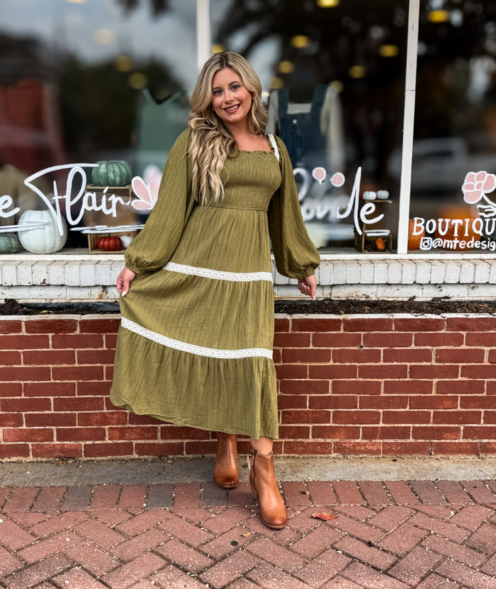 Olive L/S Dress