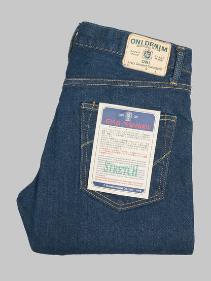 oni 121s ishikawadai stretch selvedge jeans relax tapered