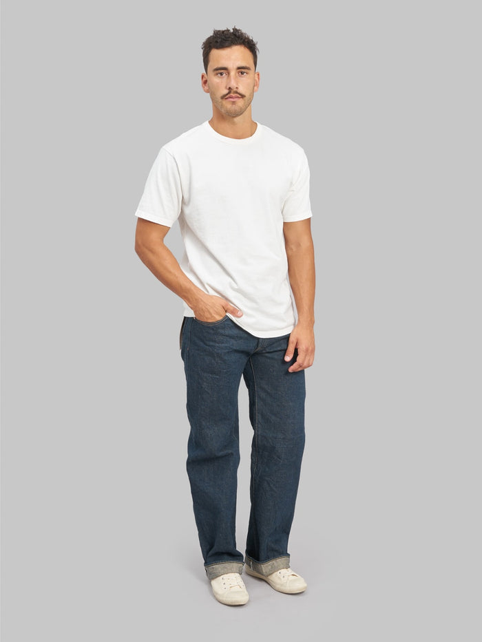 oni denim 200 ishikawadai 15oz wide straight selvedge jeans style