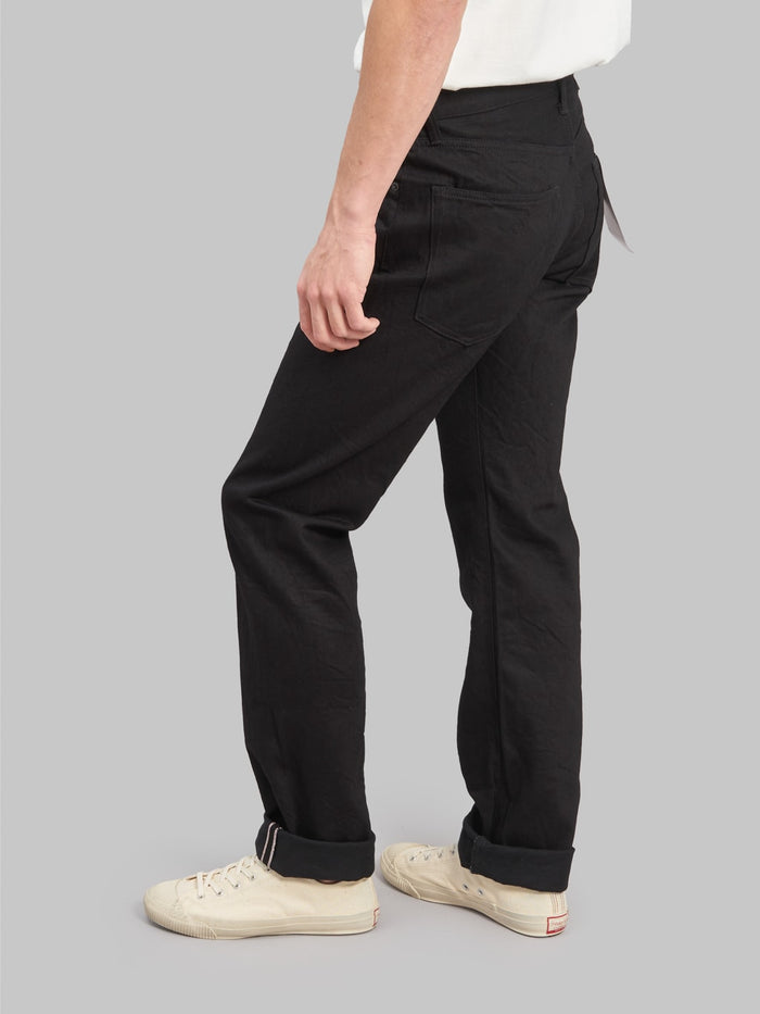 oni 286 jet black denim 13oz neat straight selvedge jeans  style