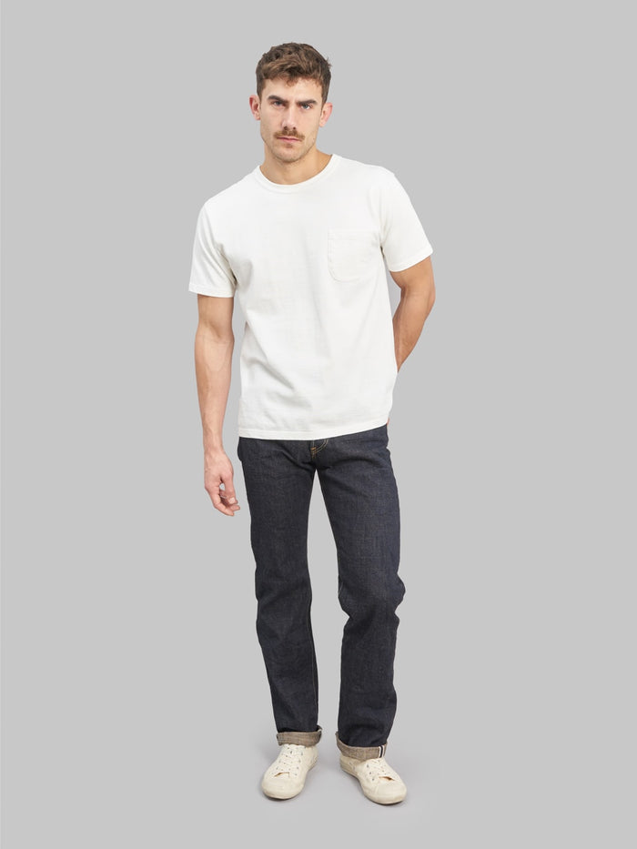 oni denim 288 indigo beige 14oz selvedge jeans regular straight fit