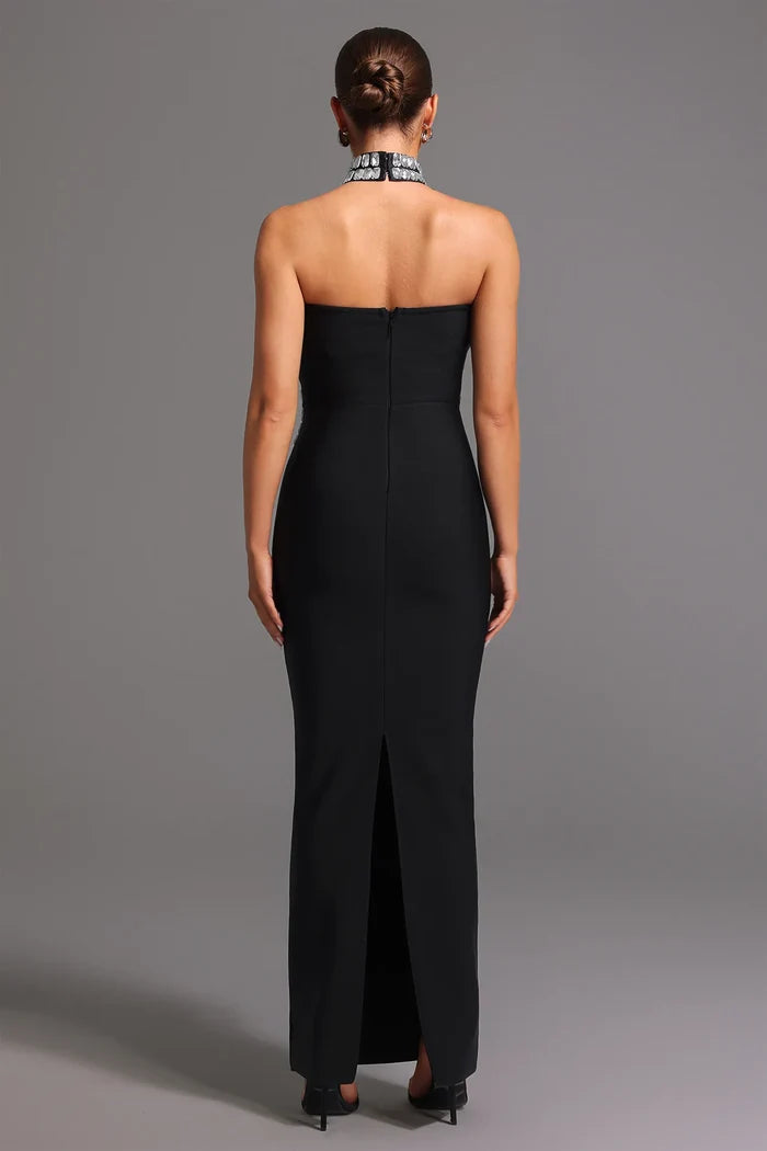 Ophelia Sleeveless Diamond Maxi Dress
