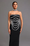 Ophelia Sleeveless Diamond Maxi Dress