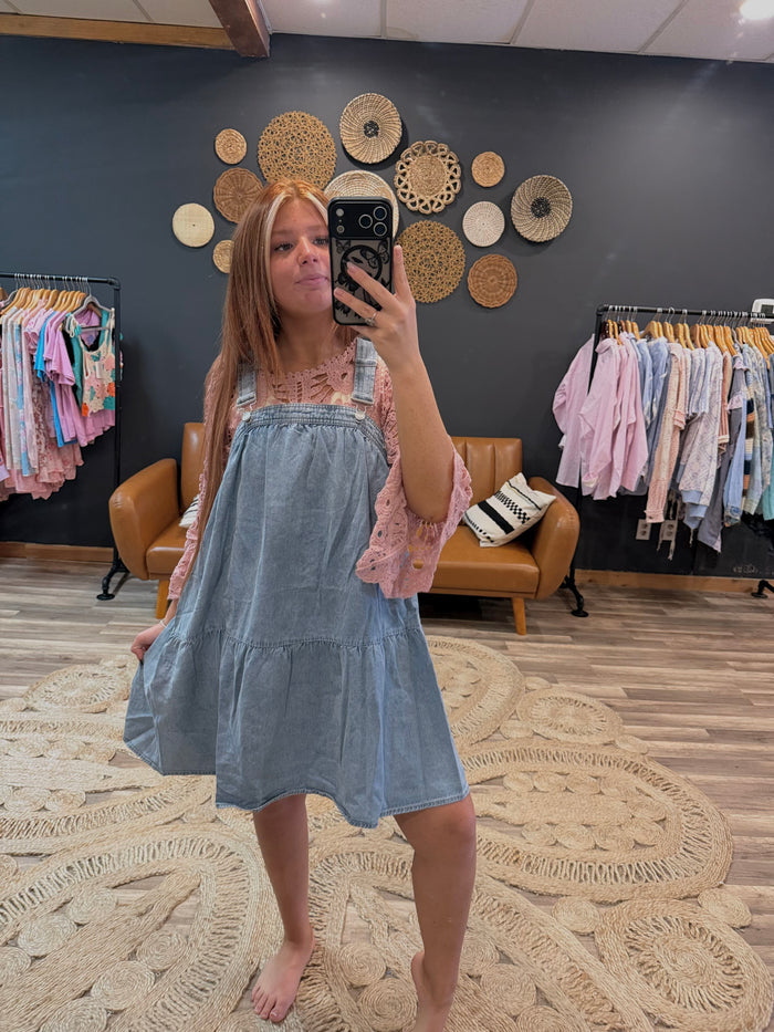 Overall Denim Dress