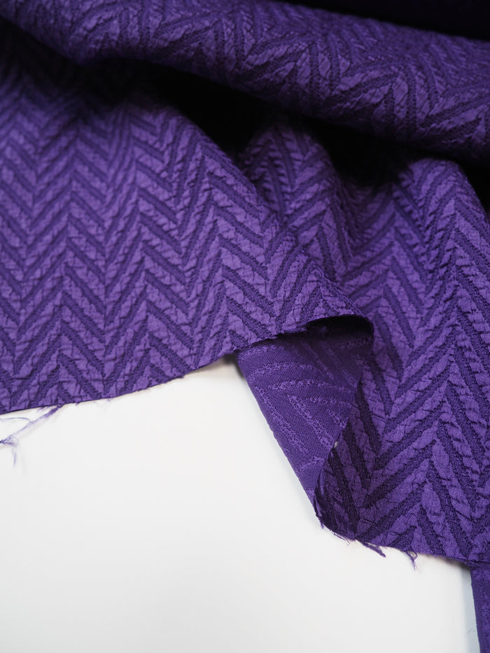 Pansy Chevron Jacquard Cloqué