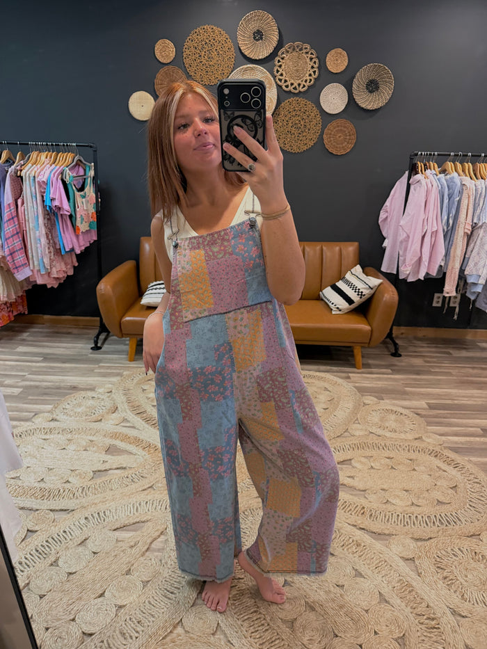 Pastel Patch Overalls
