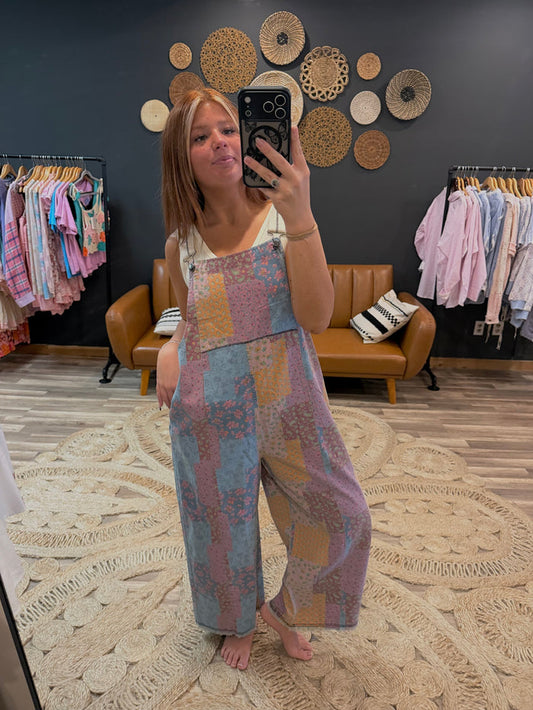 Pastel Patch Overalls