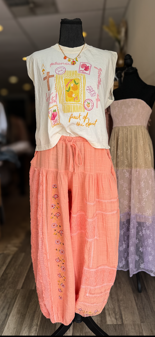 Peach Coral Pants