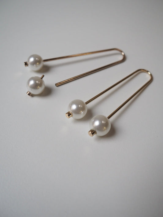 Pearl + Gold Slide Pin