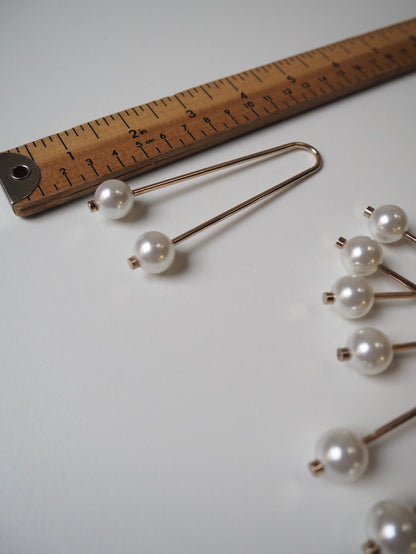 Pearl + Gold Slide Pin