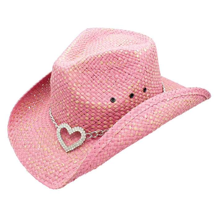 Peter Grimm Heart Attack - Straw Cowboy Hat