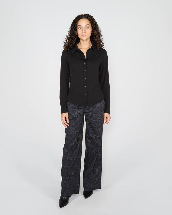 PHILLIS MONTGAT PAISLEY TAILORED PANT - BLACK