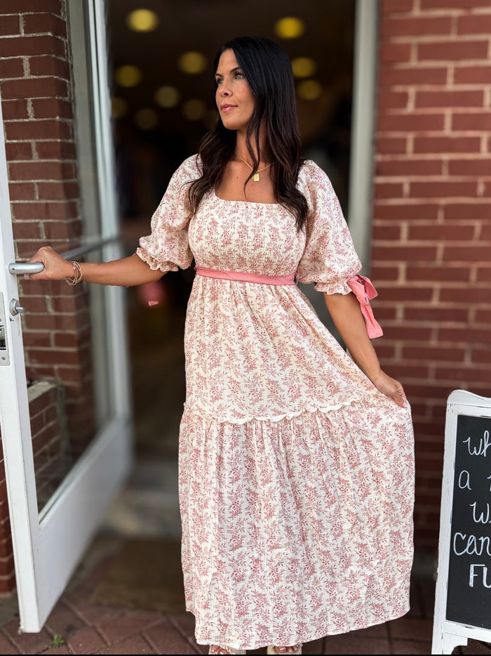 Pink Cotton Maxi Dress