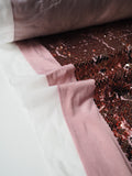Pink Frost Interfaced Stretch Sequin Jersey