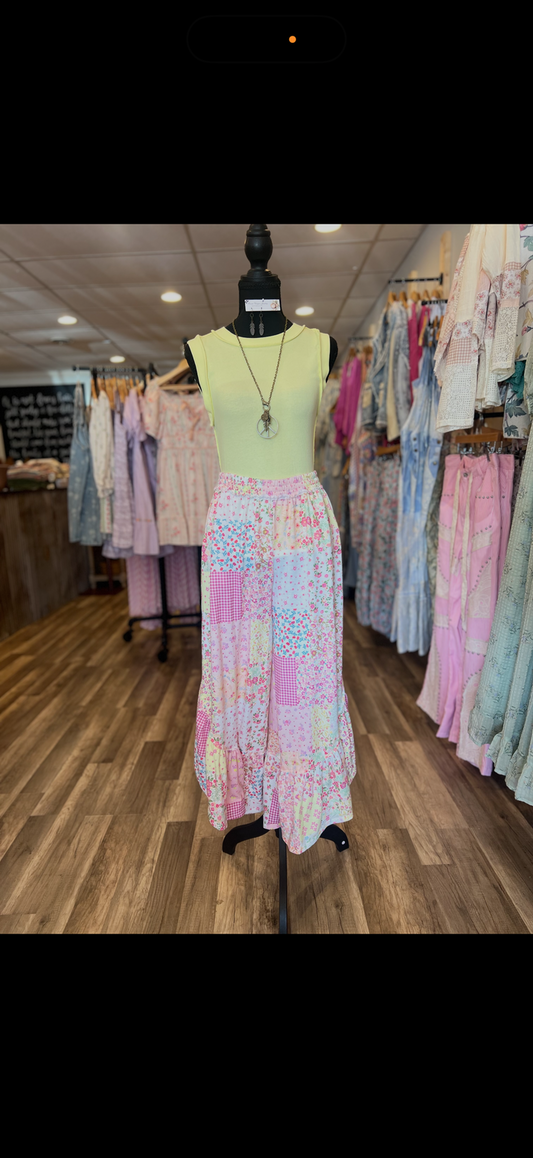 Pink Patch Ruffle Pants