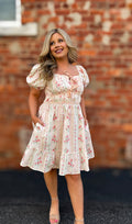 Pink Puff Mini Dress