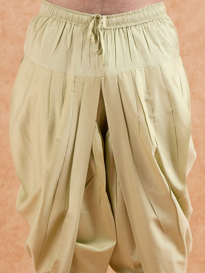 Pink Silk Blend Embroidered Kurta Mint Dhoti