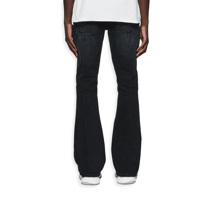 Pintuck Flare Overdye Balck Jean