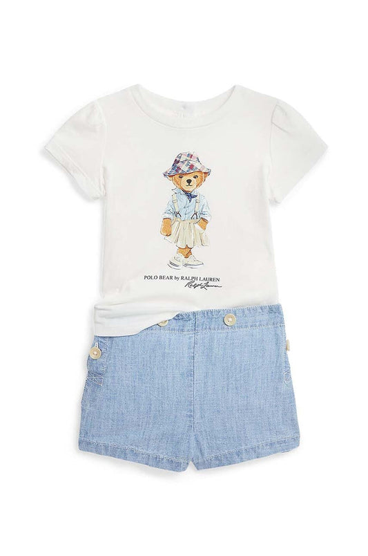 Polo Bear Cotton Tee & Shorts