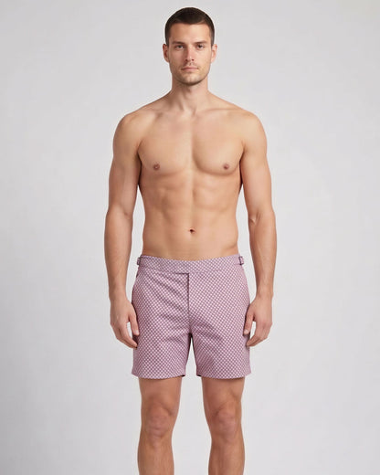 Pool Acorn Geo Coral Swim Trunk