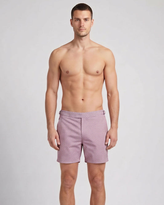 Pool Acorn Geo Coral Swim Trunk