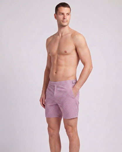 Pool Acorn Geo Coral Swim Trunk