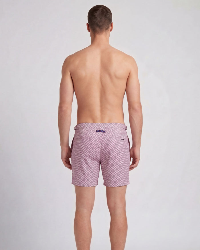 Pool Acorn Geo Coral Swim Trunk