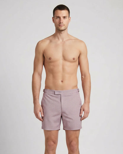 Pool Acorn Geo Coral Swim Trunk