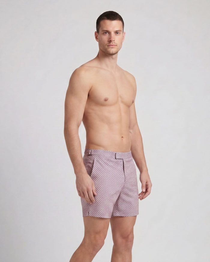 Pool Acorn Geo Coral Swim Trunk