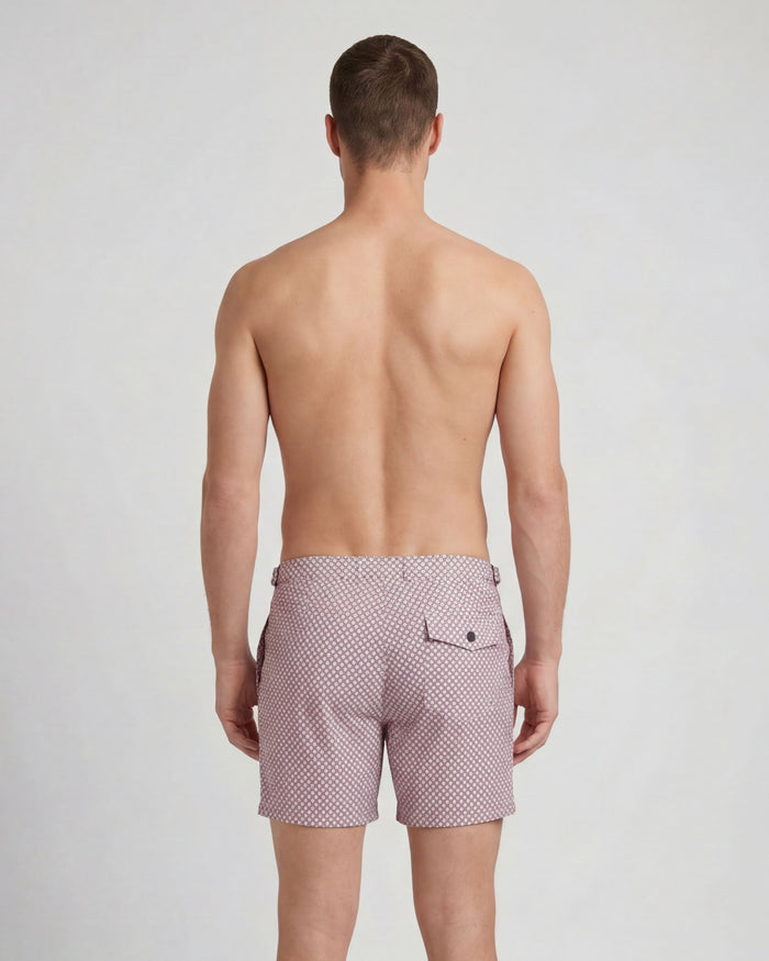 Pool Acorn Geo Coral Swim Trunk