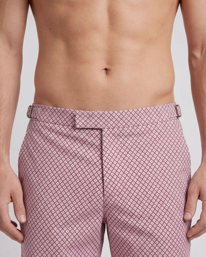 Pool Acorn Geo Coral Swim Trunk