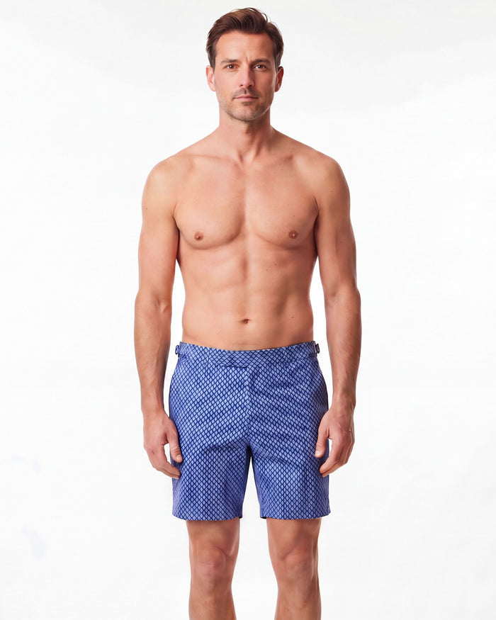 Pool Acorn Geo Navy Swim Trunk