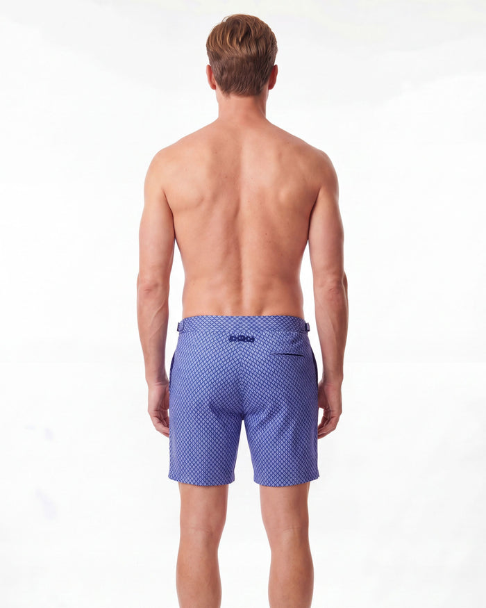 Pool Acorn Geo Navy Swim Trunk
