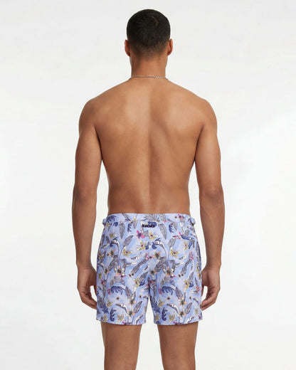 POOL FALLING FLOWERS SWIM SHORT - BLUE