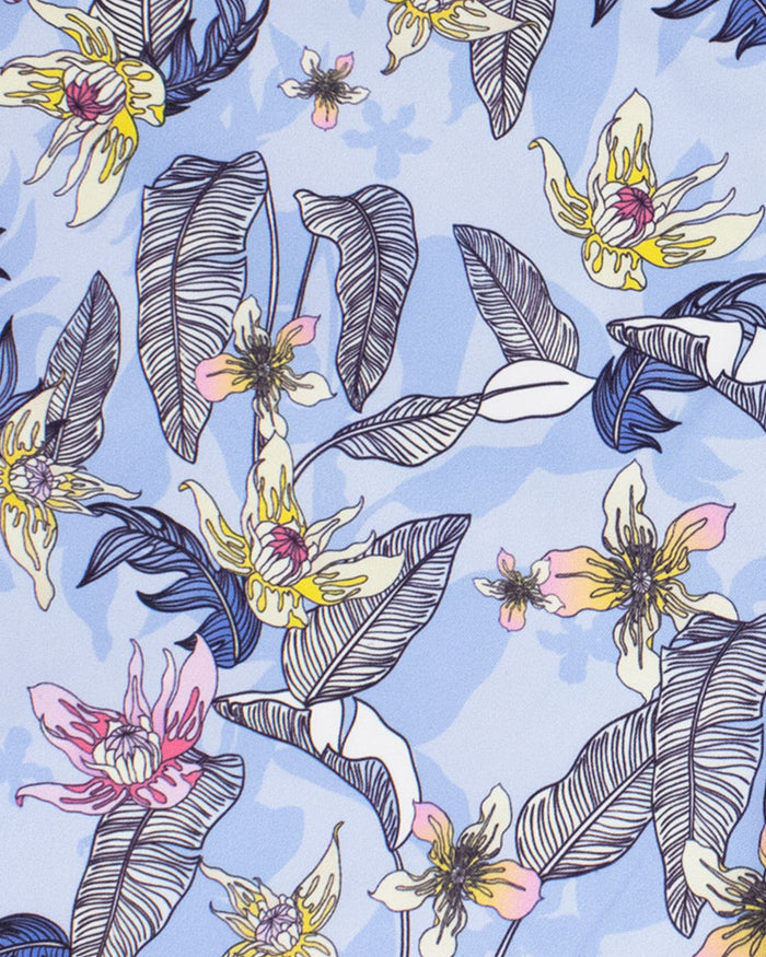 POOL FALLING FLOWERS SWIM SHORT - BLUE