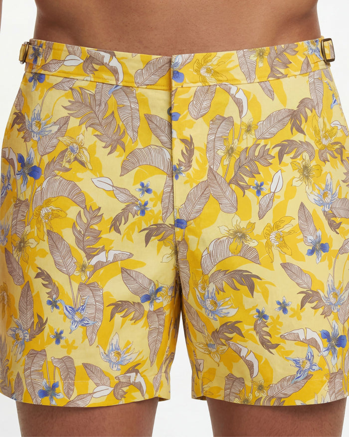 POOL FALLING FLOWERS SWIM SHORT - SUNSHINE